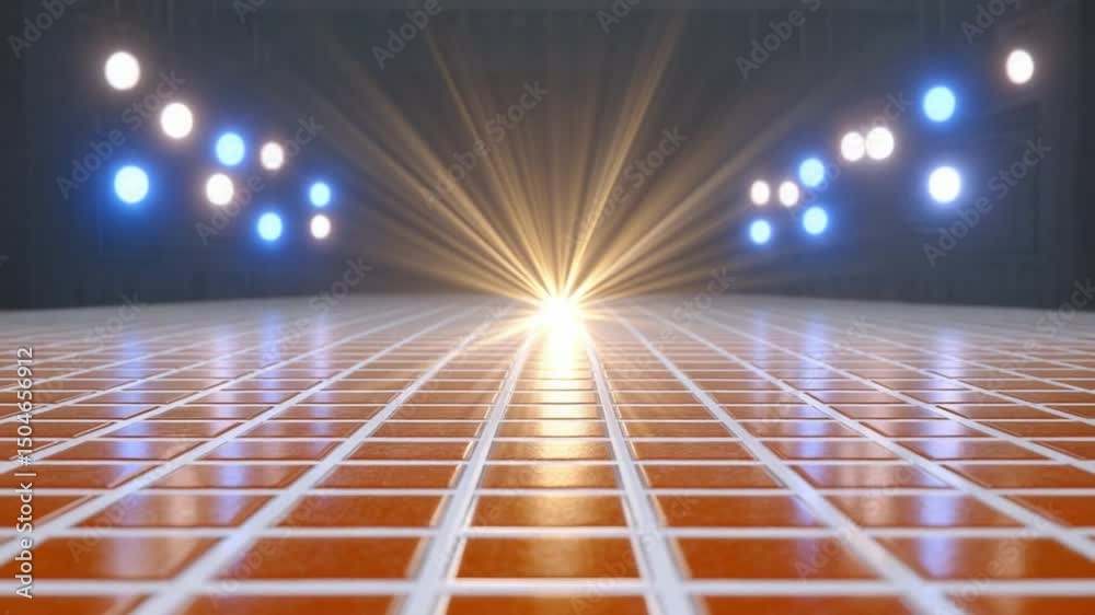 Poster bright light perspective: a striking display of illumination radiates from a central point, casting 