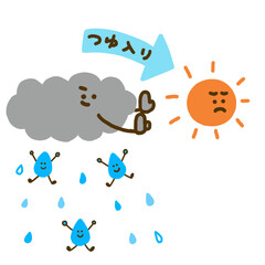 梅雨入りのイラスト