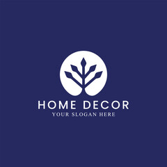 home craft and home decor logo design vector