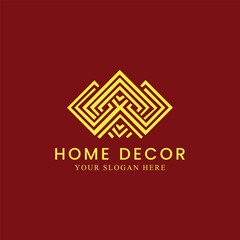 home craft and home decor logo design vector
