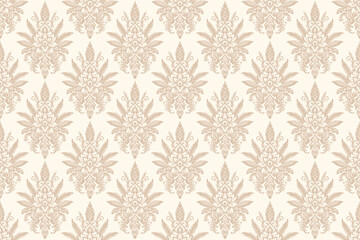 Vector damask seamless pattern background. Ikat floral embroidery.Ethnic oriental traditional.Aztec African boho paisley patterns. Design for texture, fabric, clothing, wrapping, decoration