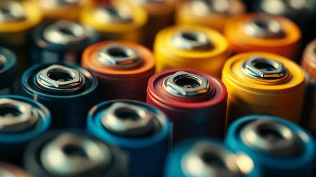 Various types of rechargeable batteries displayed together.