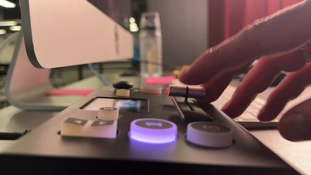 Broadcast Panel Button Press Light-Up