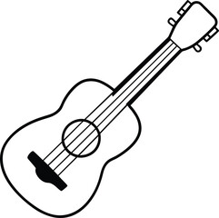 ukulele on white background