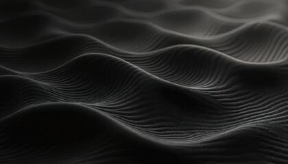 Obraz premium Abstract black design background with modern wavy lines. Premium monochrome stripe texture suitable for banners business backdrops, smooth horizontal templates. Digital design for web banners poster