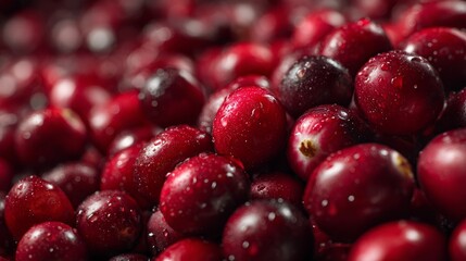 Cranberry featured in supermarket fruit stand