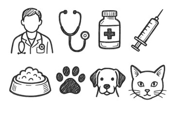 Veterinary Icon Sketches