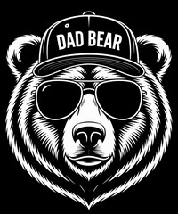 Funny Dad Cute Dad Bear for Father's Day