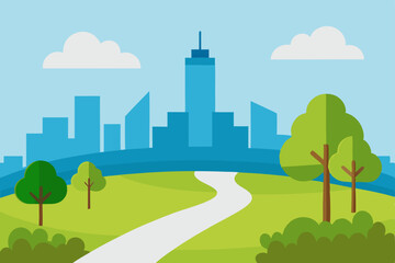 Fototapeta premium green city landscape