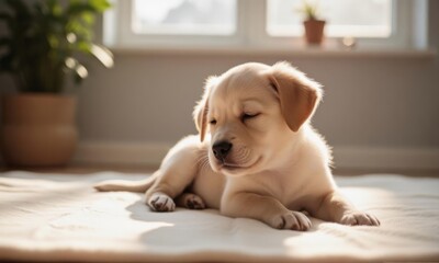 dog lying on the bed