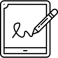 Electronic signature Icon
