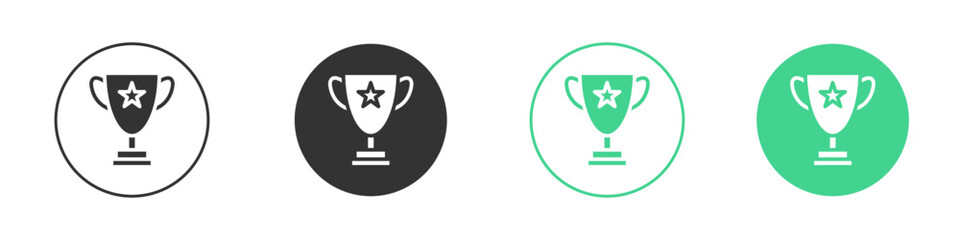 Trophy icon Minimal Flat Line Vector Icon Set.