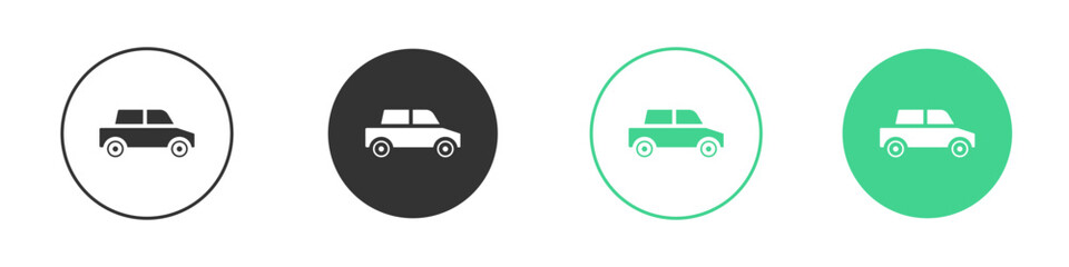 Car icon Minimal Flat Line Vector Icon Set.