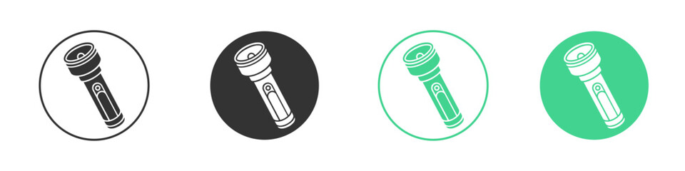 Flashlight icon Minimal Flat Line Vector Icon Set.