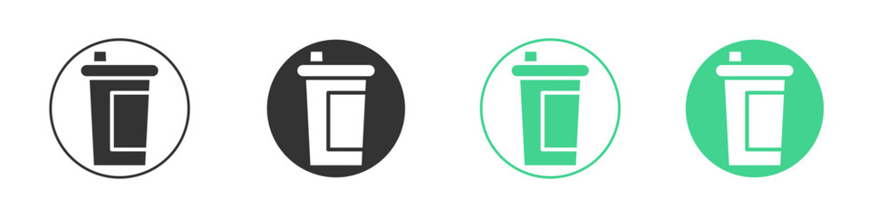 Protein shake icon Minimal Flat Line Vector Icon Set.