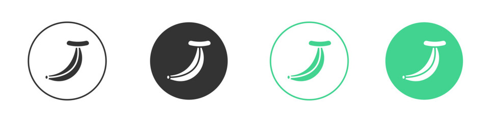 Banana icon Minimal Flat Line Vector Icon Set.