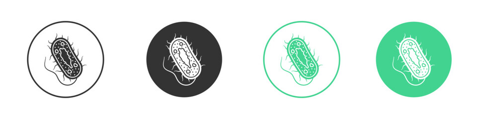 Bacteria icon Minimal Flat Line Vector Icon Set.