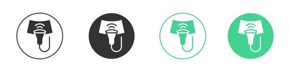 Ultrasonography icon Minimal Flat Line Vector Icon Set.