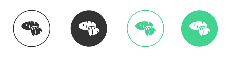 Sweet potato icon Minimal Flat Line Vector Icon Set.