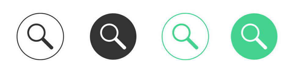 Search icon Minimal Flat Line Vector Icon Set.