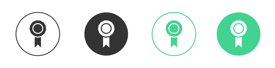 Rosette icon Minimal Flat Line Vector Icon Set.