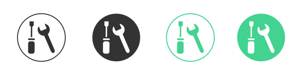 Repair icon Minimal Flat Line Vector Icon Set.
