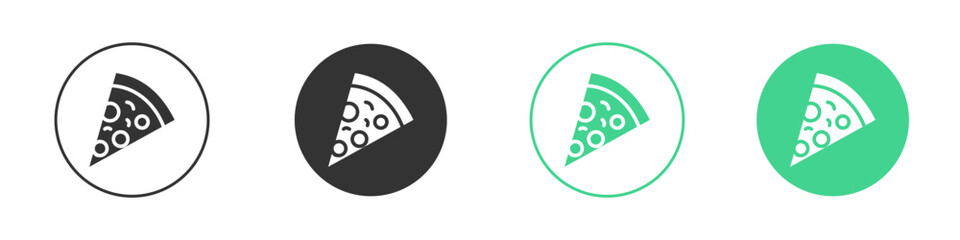 Pizza icon Minimal Flat Line Vector Icon Set.