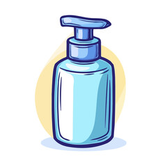 Body Lotion, flat 2D isometric cartoon vector image isolated on white background.