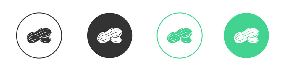 Peanut icon Minimal Flat Line Vector Icon Set.