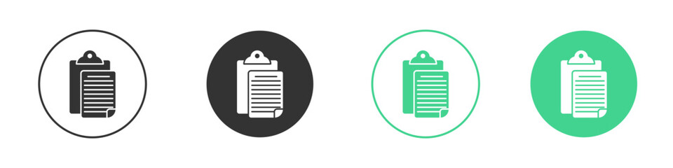 Paste icon Minimal Flat Line Vector Icon Set.