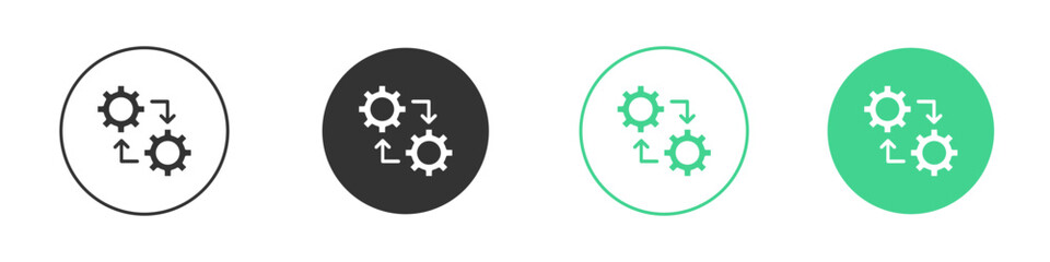 Operation icon Minimal Flat Line Vector Icon Set.