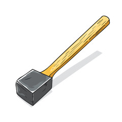 Chisel, cartoon vector illustration, flat 2D isometric style, white background.