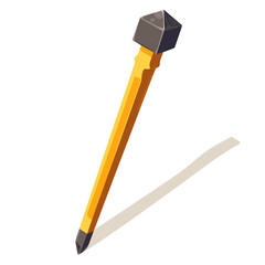 Chisel, vector graphic, 2D flat isometric cartoon illustration on white background.
