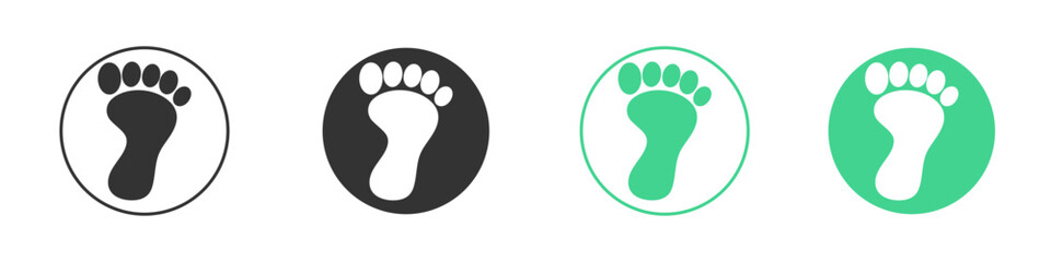 Footprint icon Minimal Flat Line Vector Icon Set.
