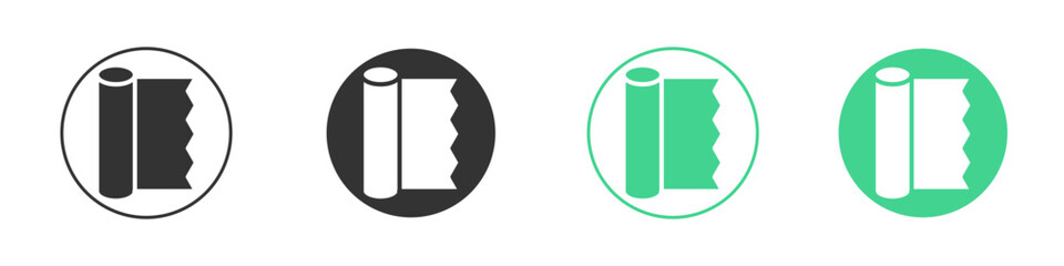 foil roll icon Minimal Flat Line Vector Icon Set.