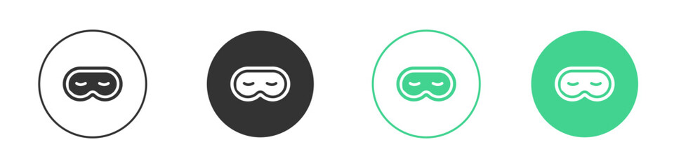 Eye mask icon Minimal Flat Line Vector Icon Set.