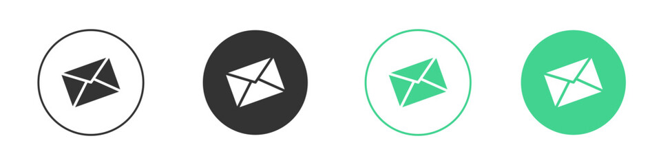 Envelope icon Minimal Flat Line Vector Icon Set.