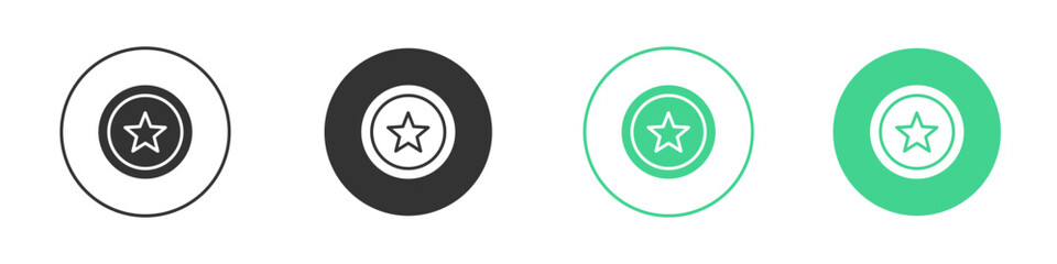 Earn point icon Minimal Flat Line Vector Icon Set.