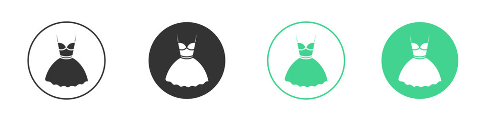 Dress icon Minimal Flat Line Vector Icon Set.