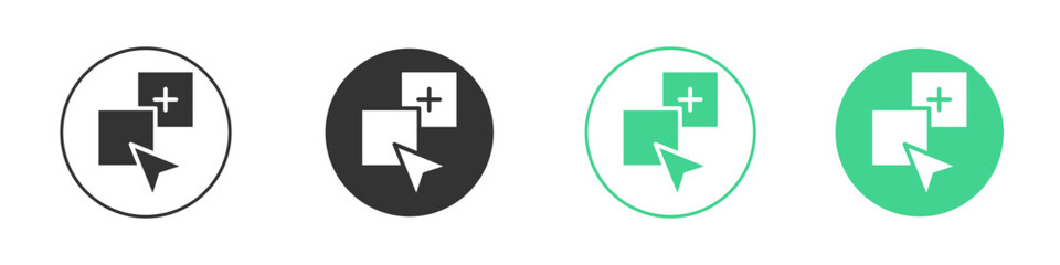 Drag and drop icon Minimal Flat Line Vector Icon Set.