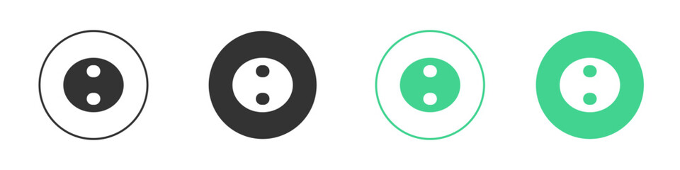 Colon signs Minimal Flat Line Vector Icon Set.