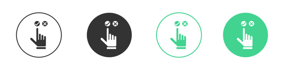 Choice icon Minimal Flat Line Vector Icon Set.