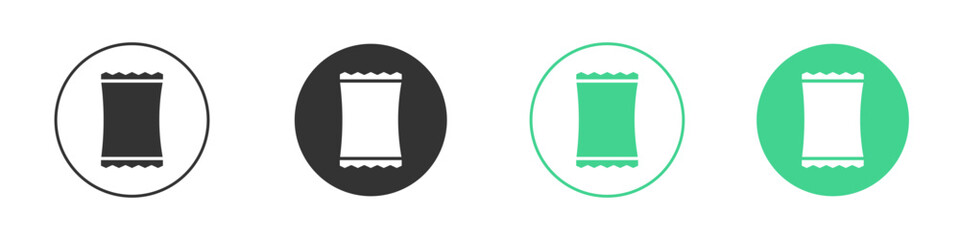 Chips bag icon Minimal Flat Line Vector Icon Set.