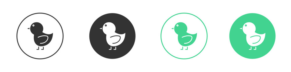 Chick icon Minimal Flat Line Vector Icon Set.
