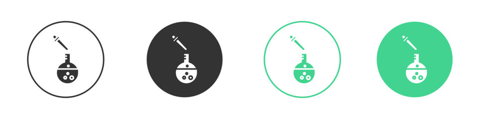 Chemical test icon Minimal Flat Line Vector Icon Set.