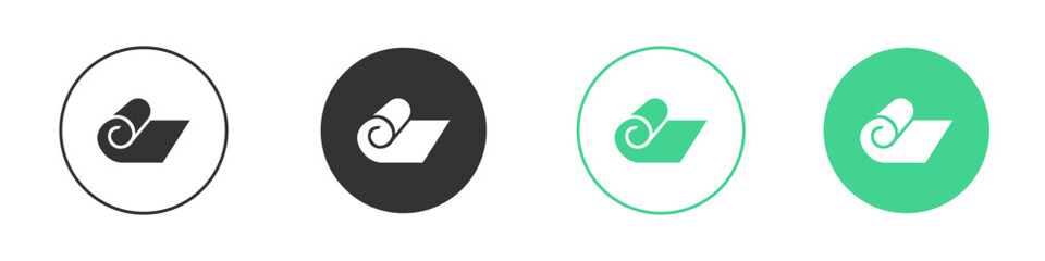 Carpet roll icon Minimal Flat Line Vector Icon Set.