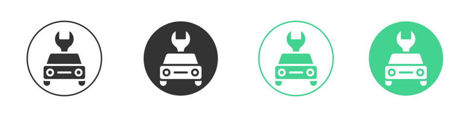 Car repair icon Minimal Flat Line Vector Icon Set.