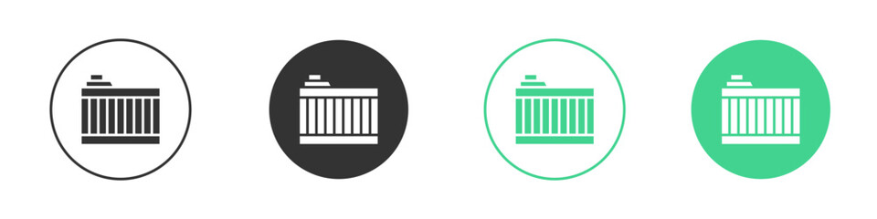 car radiator icon Minimal Flat Line Vector Icon Set.