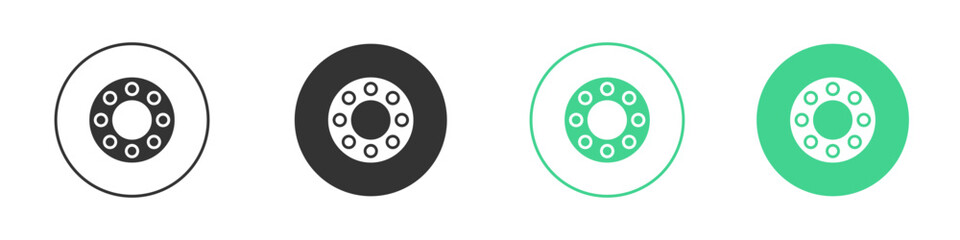 Car bearing icon Minimal Flat Line Vector Icon Set.