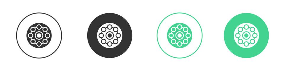 Car bearing icon Minimal Flat Line Vector Icon Set.